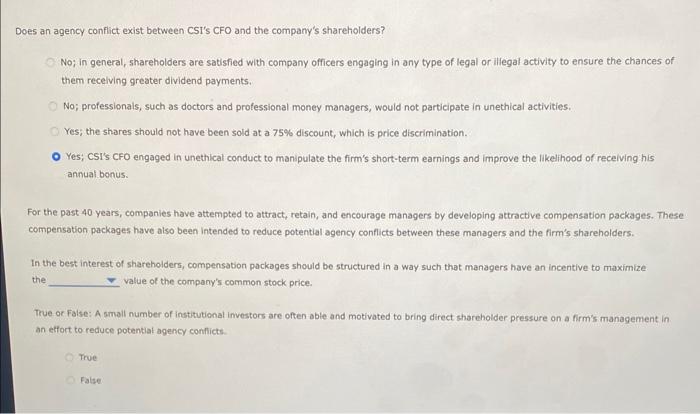 can degenerate into an agency confict when an agent acts in a