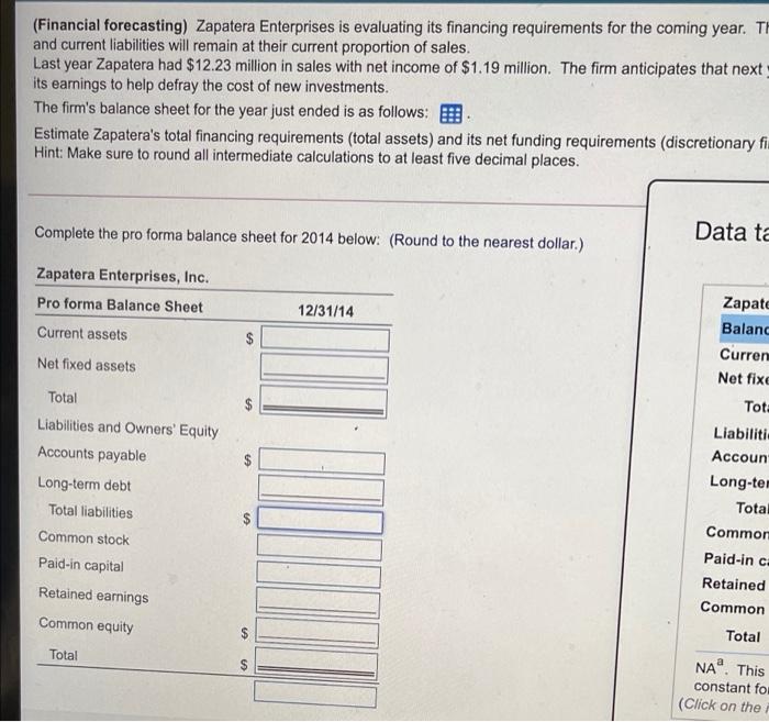 it in 2 Financial forecasting Zapaternis vingsforong requirements for the coming your