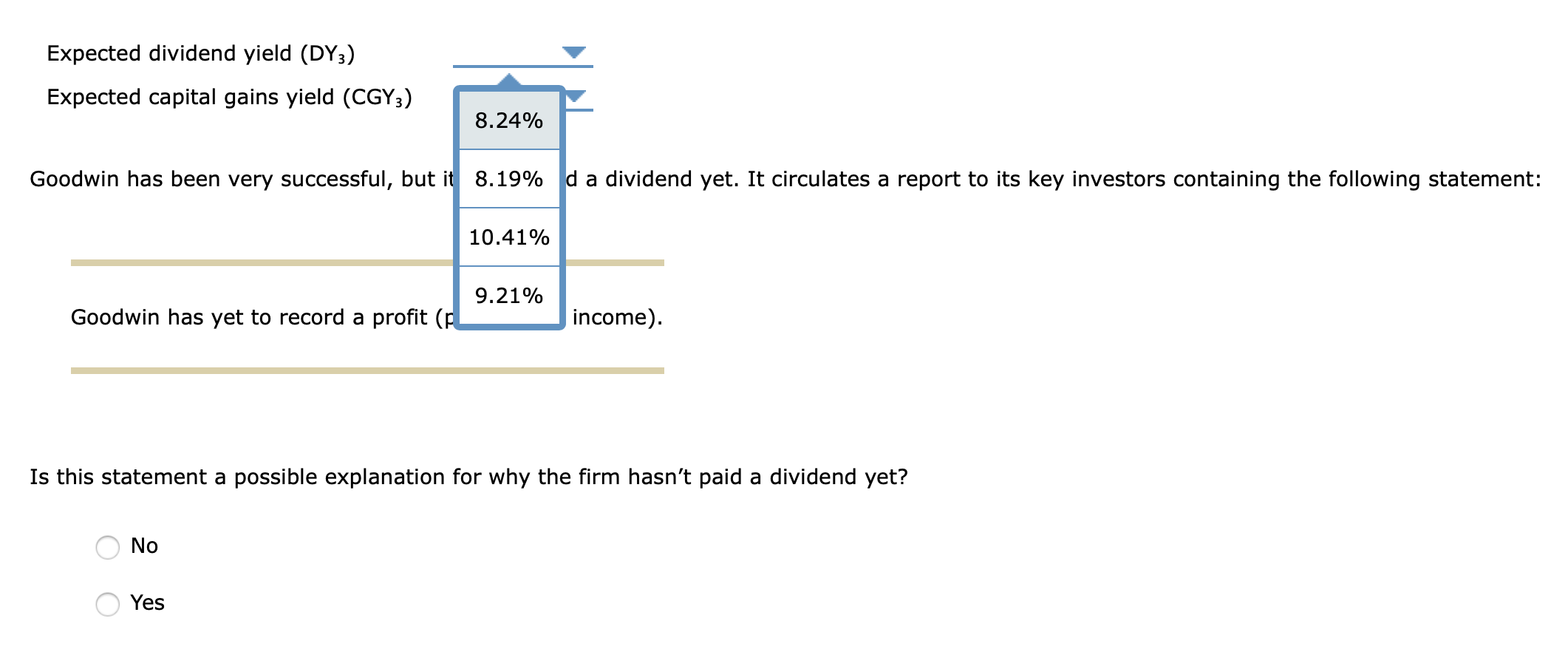 show your work Goodwin Technologies, a relatively young company, has been wildly