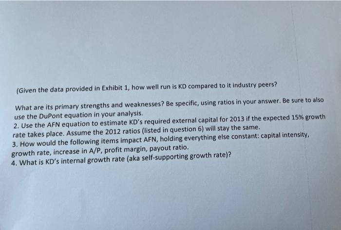  (Given the data provided in Exhibit 1, how well run is