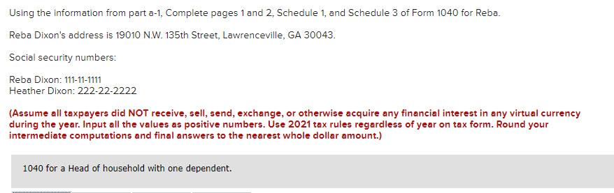out. Required information [The following information applies to the questions displayed below.)