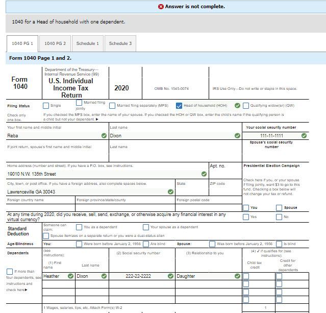Reba Dixon is a fifth-grade school teacher who earned a salary of