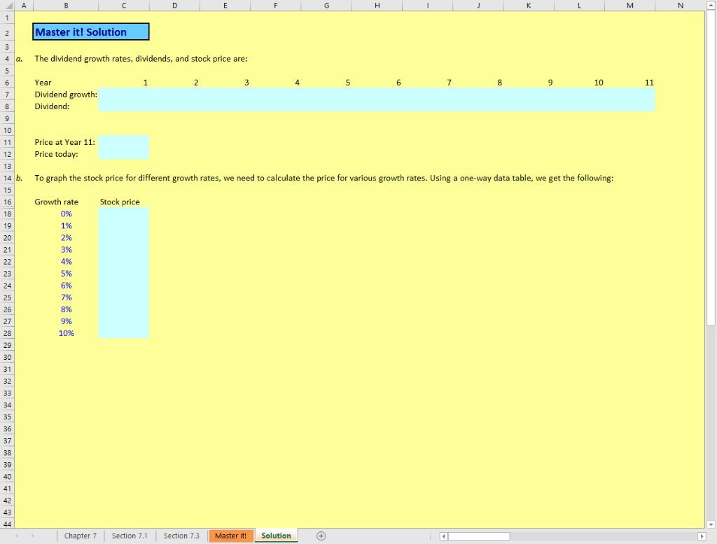 how to solve areas highlighted blue. Please show excel functions as well