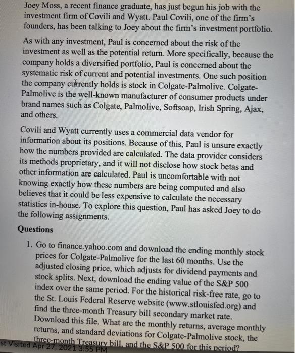 Please answer question 5 2. Beta is often estimated by linear