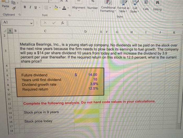 I need the Excel Formula Paste BIU. DE 1.A Alignment Number Number