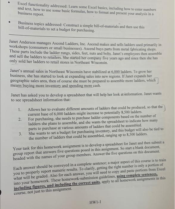  Excel functionality addressed: Learn some Excel basics, including how to enter