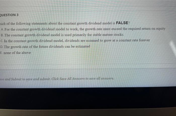 appropriate in valuing a stock of A. moderate growth, "mature" company B.