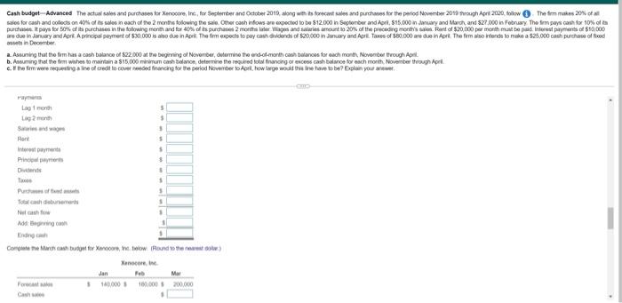 sale. One cash inflows are expected to be $12.000 in September and