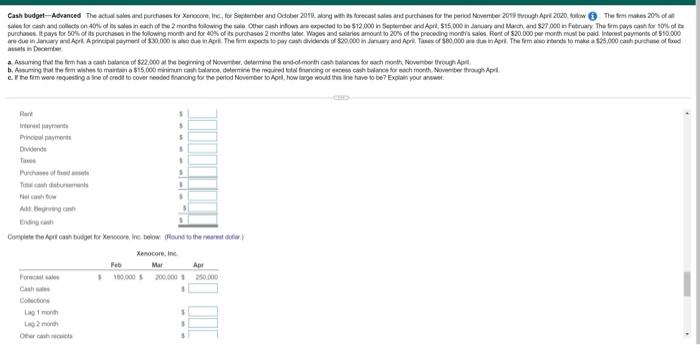 pays cash for 10% of its purchases. It pays for 50% of