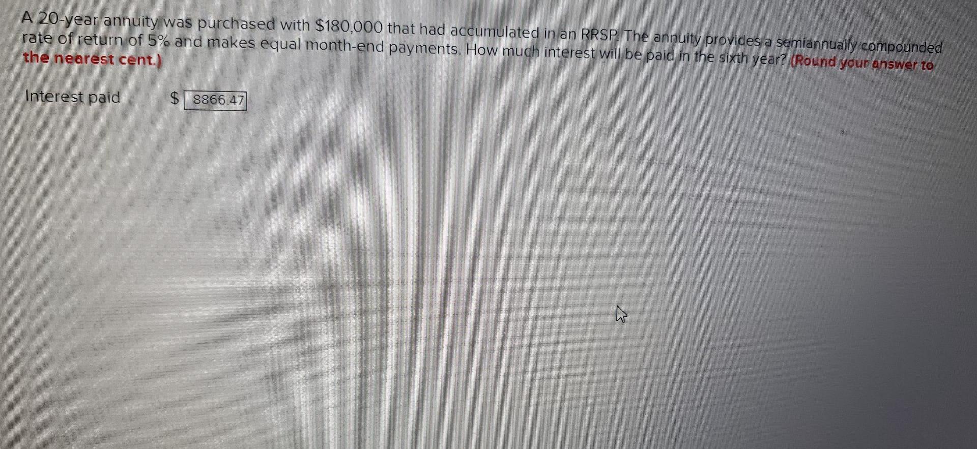  please provide ball plus solution function A 20-year annuity was purchased