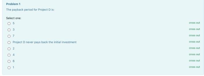 numbers for the empty cells for Projects A to D. Hint: For