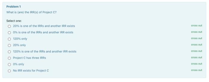 some projects, a second IRR may exist. For Project D, the payback