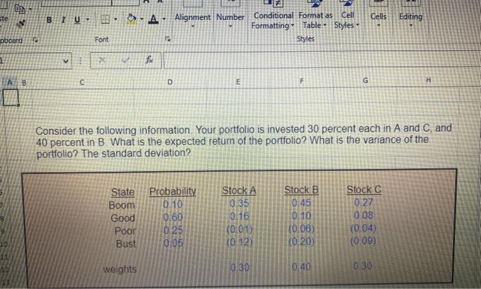  Please use excel to solve and show working CE ste BIU