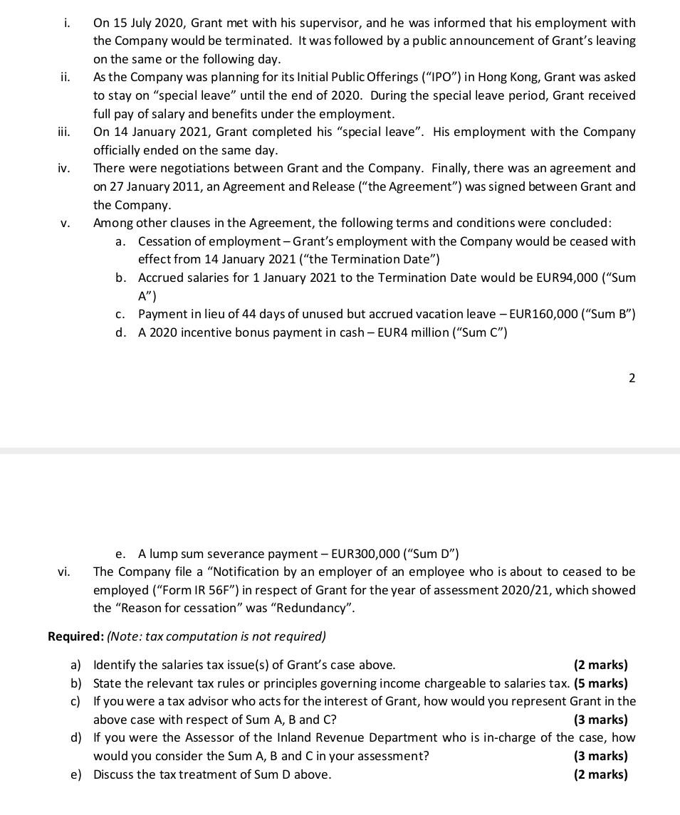  please solve it completely as soon as possible i. ii. iii.