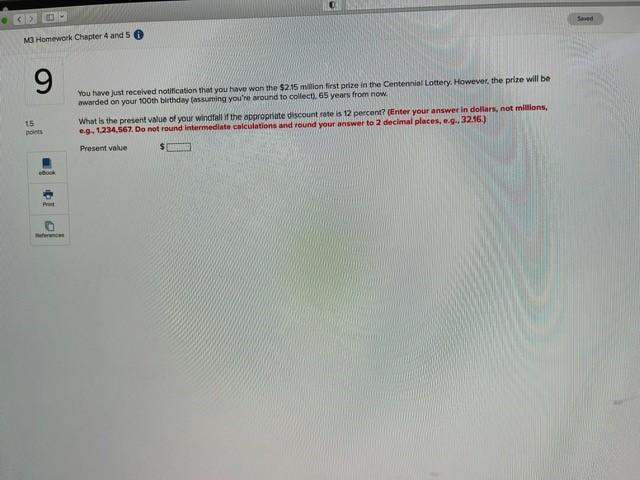 Sad MO Homework Chapter 4 and 5 9 You have just