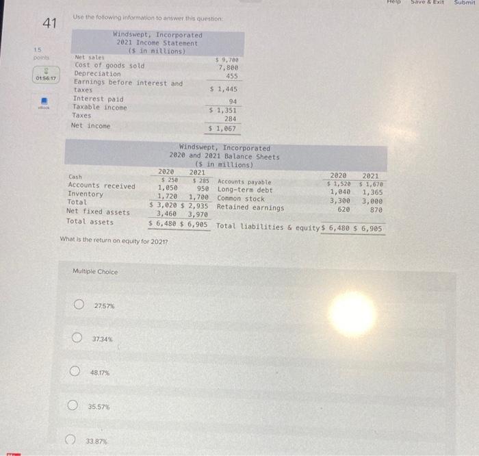  Help Save EXO Submit Use the following information to answer this