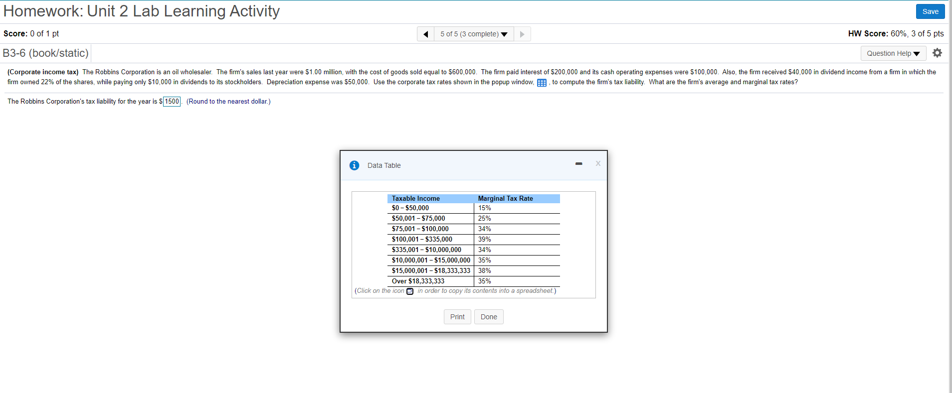  Homework: Unit 2 Lab Learning Activity Save Score: 0 of 1