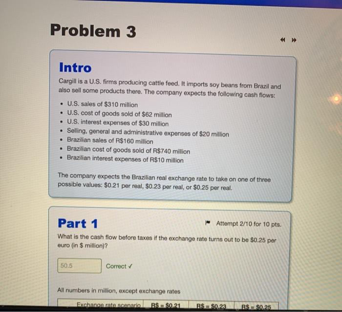  need help with part 3. Problem 3 Intro Cargill is a