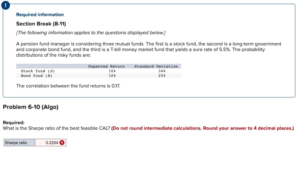 get the expected return, standard deviation, and sharpe ratio. Please show your