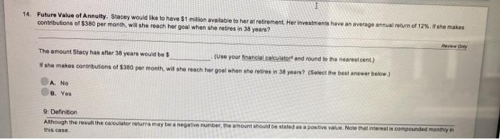 me E. MODO 25 AR 1 1 13. Using Time Value to