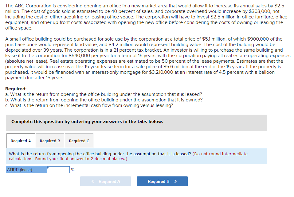 Please solve for all required boxes (A, B, C) and show work.