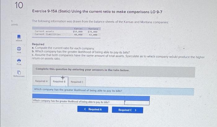 LO 9-7 1 points The following information was drawn from the balance