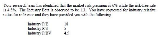numbers specific to equity, book value and sales on a justified basis.
