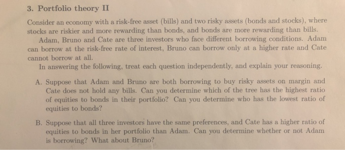  please draw the standard deviation- expected return graph to explain 3.