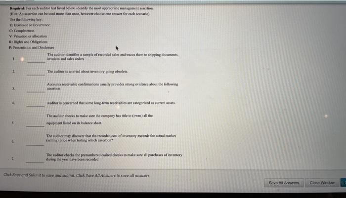  Required for each moest listed below, identify the most appropriate management