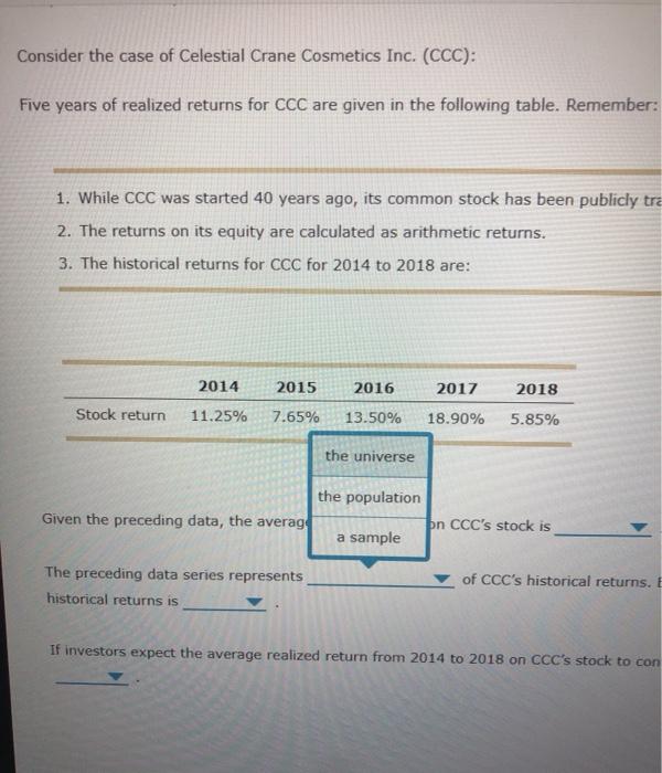 realized returns is often used to estimate future results. Analysts across companies