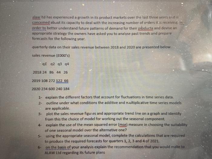 growth in its product markets over the last three years and is