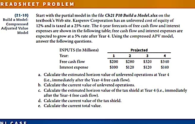  Please do the problem in EXCEL SPREADSHEET along with the FORMULAS;