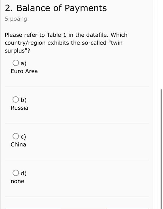 (Translation Te MU 2. Balance of Payments 5 pong Please refer to