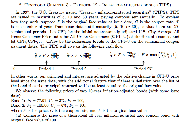  2. TEXTBOOK CHAPTER 3 - EXERCISE 12 - INFLATION-ADJUSTED BONDS (TIPS)