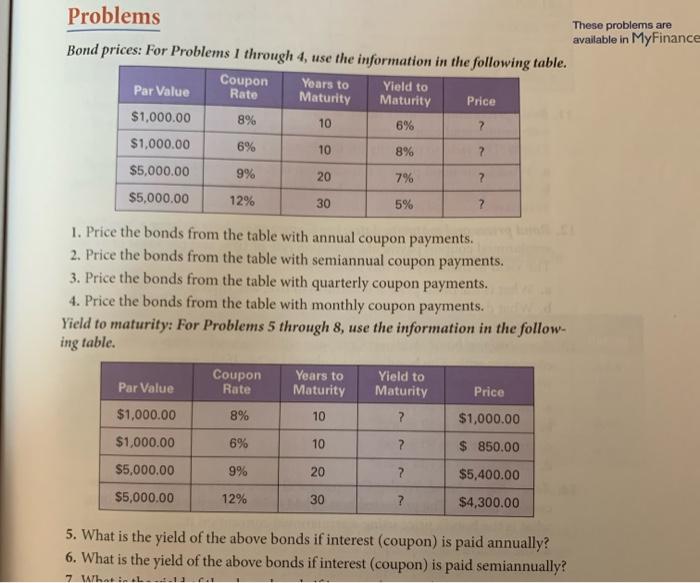 problems # 1, 6 and 16 Problems These problems are available in