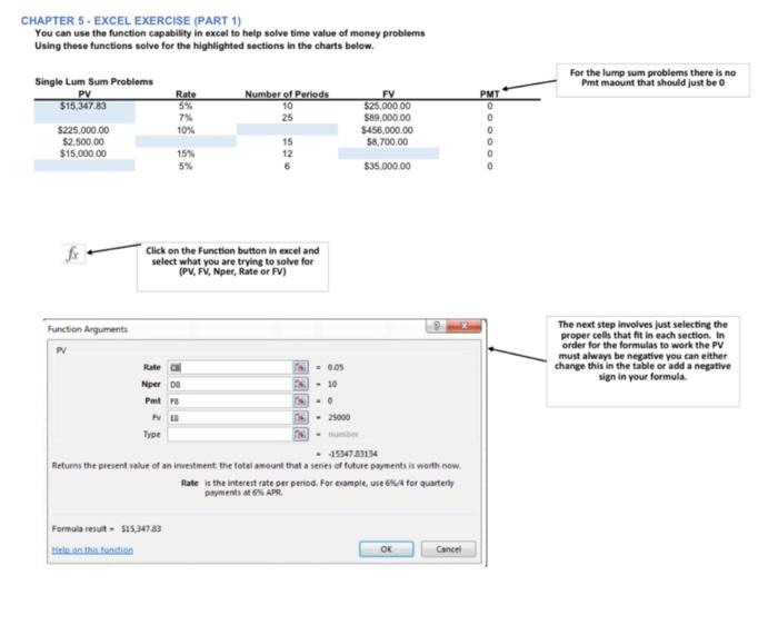  CHAPTER 5 - EXCEL EXERCISE (PART 1) You can use the