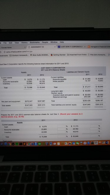 Whats the process for figuring out the percebtages for a common-size