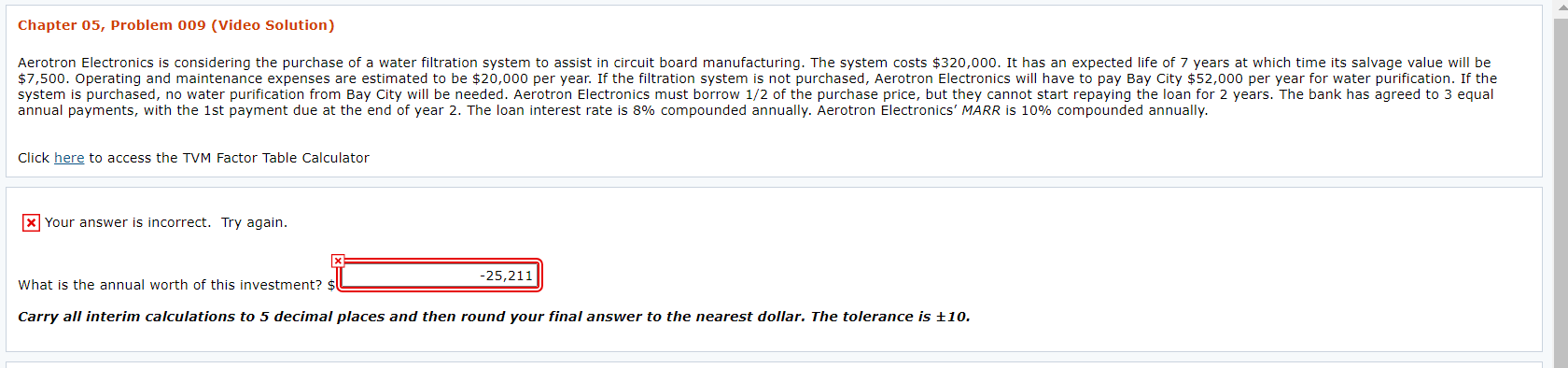 Chapter 05, Problem 009 (Video Solution) Aerotron Electronics is considering the
