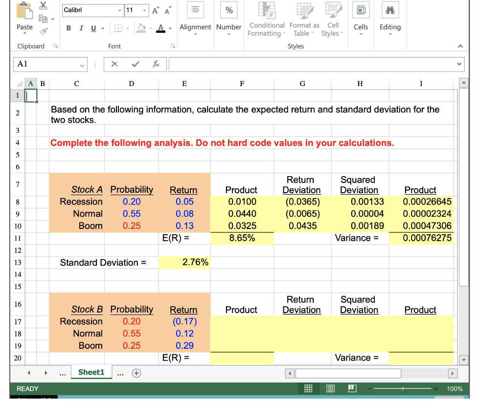 WITH FORMULA Calibri 11 % Paste B I Cells Editing Alignment Number