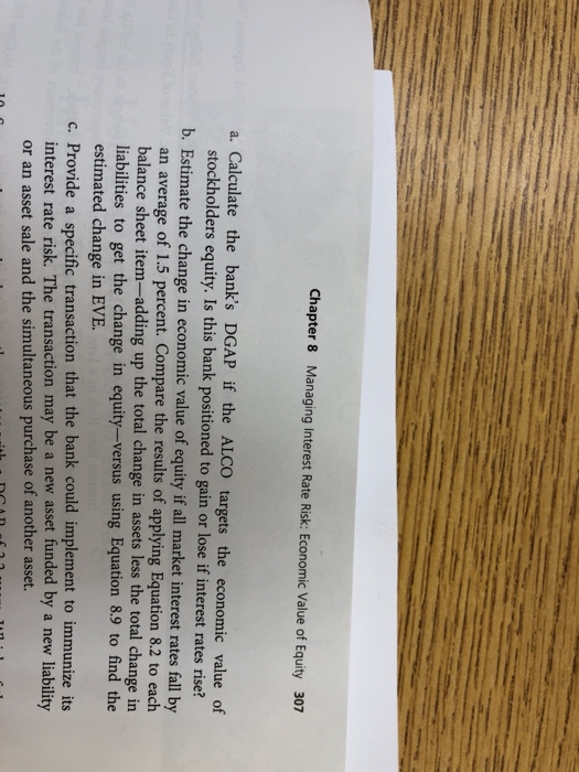 DGAP analysis using the following information: Macaulay's Duration Amount $23,000 $102,000 $375,000