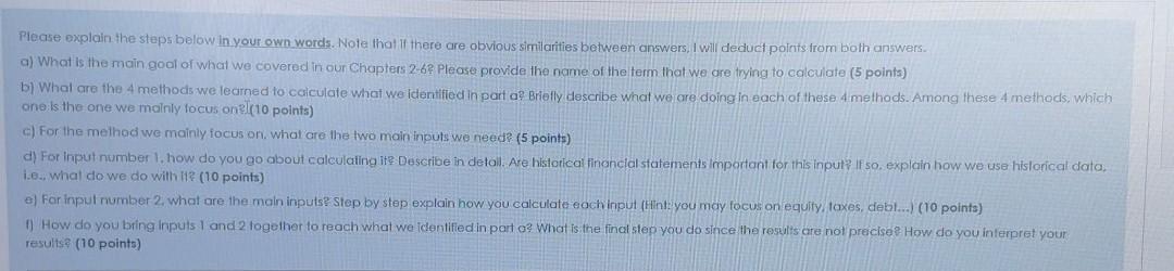 Please explain the steps below in your own words. Note that