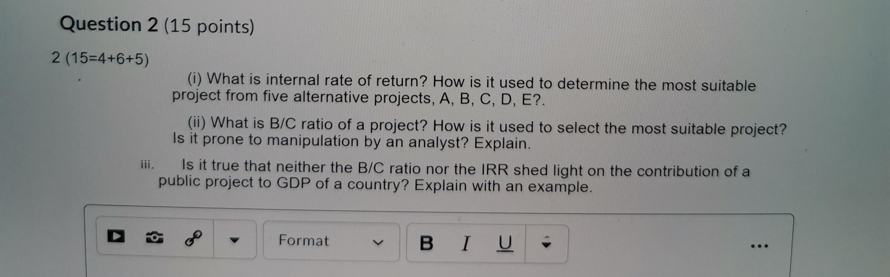 this question does not have data. Question 2 (15 points) 2 (15=4+6+5)