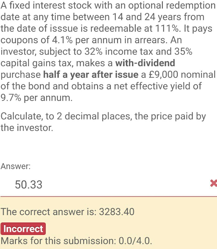  Step by step solution for obtaining the right answer thanks A