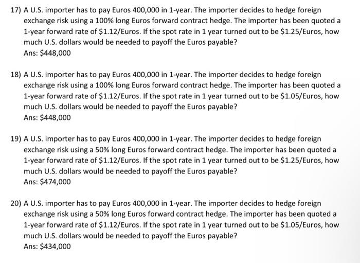  correct answer is there. just need help on calculations 17) A
