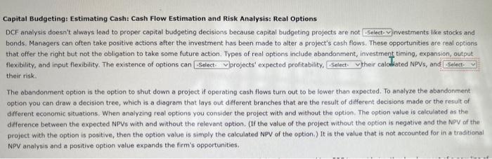  Blank Options- 1: active, passive, real 2: decrease, increase, neutralize 3: