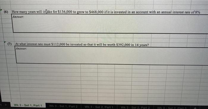 G H Week 3 Financial Exercises Problem Set 1, Part 1 Complete