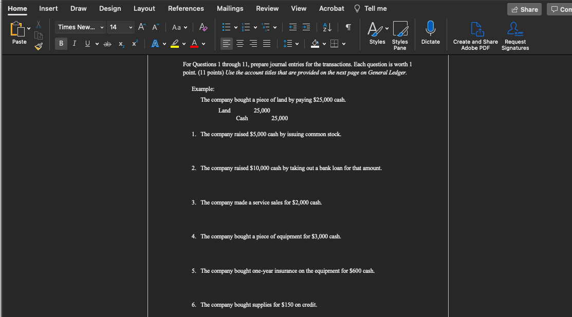  Home Insert Draw Design Layout References Mailings Review View Acrobat Tell