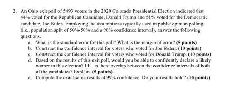 Please answer the following questions on a separate document. You must show