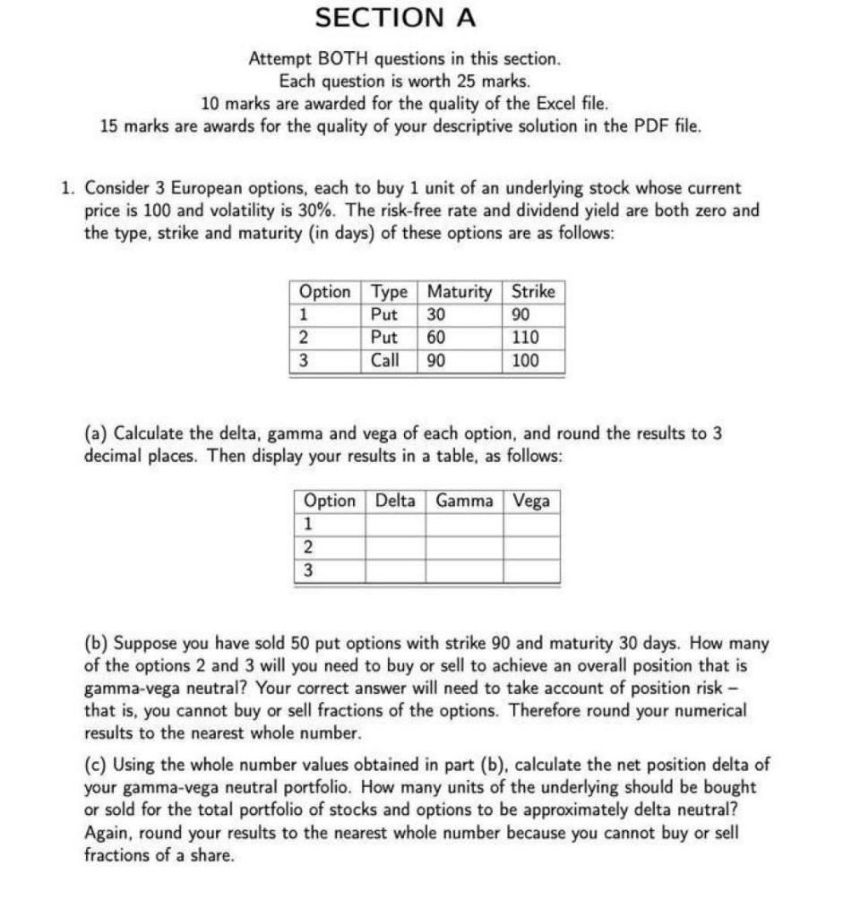 Need help with part C SECTION A Attempt BOTH questions in this