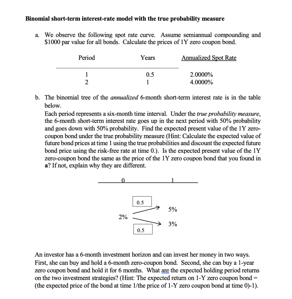 explain. step by step in excel Binomial short-term interest-rate model with the